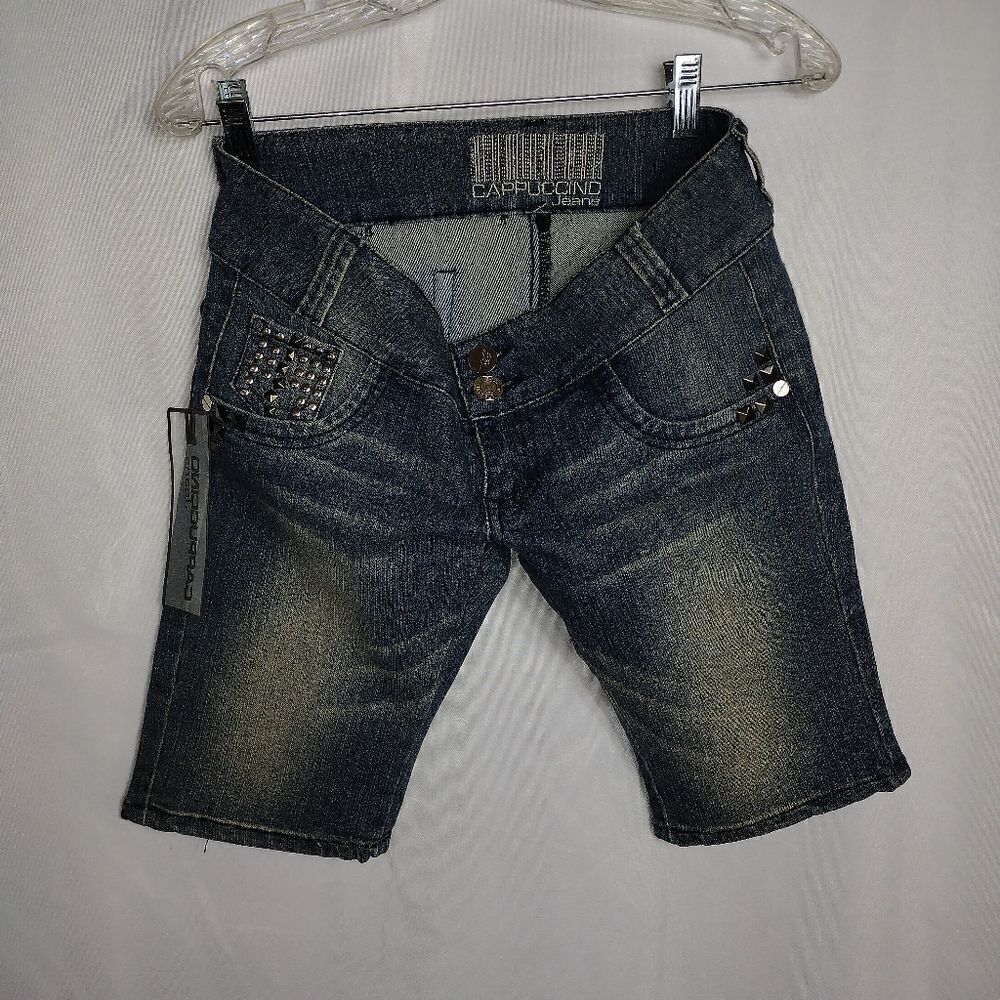 Cappuccino denim shorts
